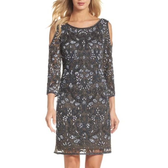 Pisarro Nights Dresses & Skirts - PISARRO NIGHTS embellished mesh sheath dress 0993